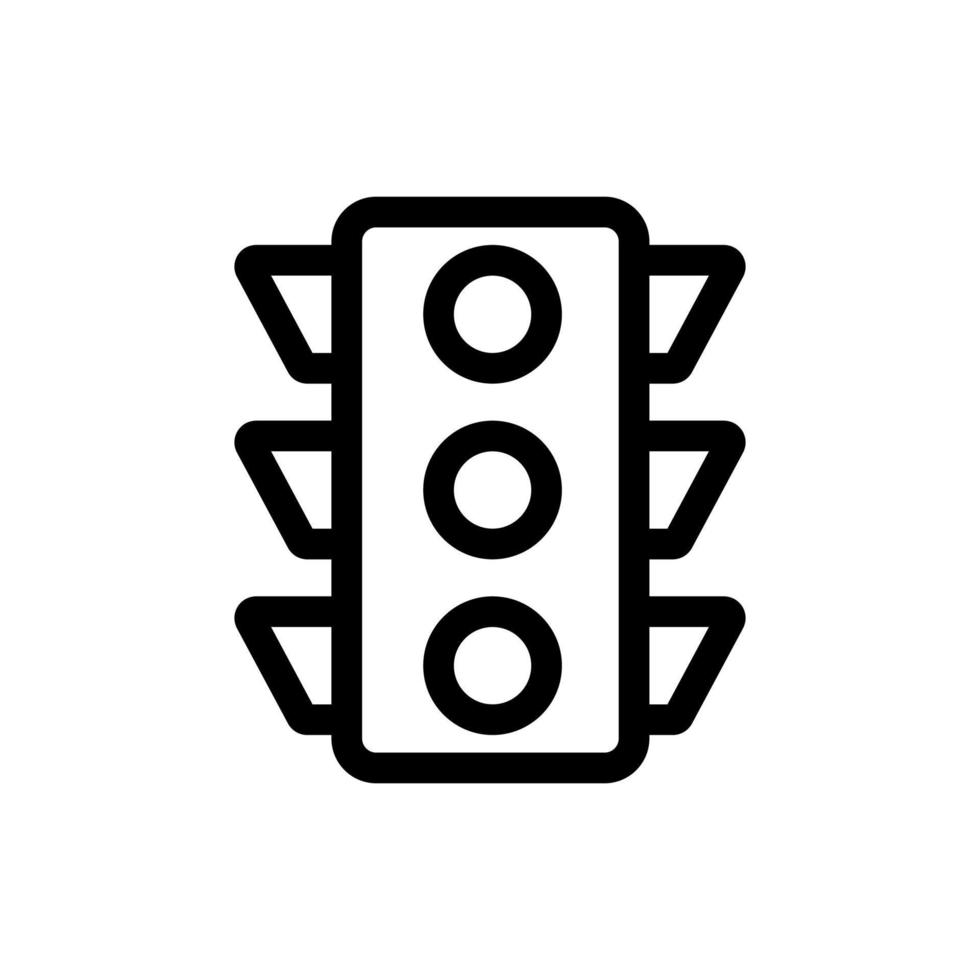 vetor de ícone de semáforo. ilustração de símbolo de contorno isolado