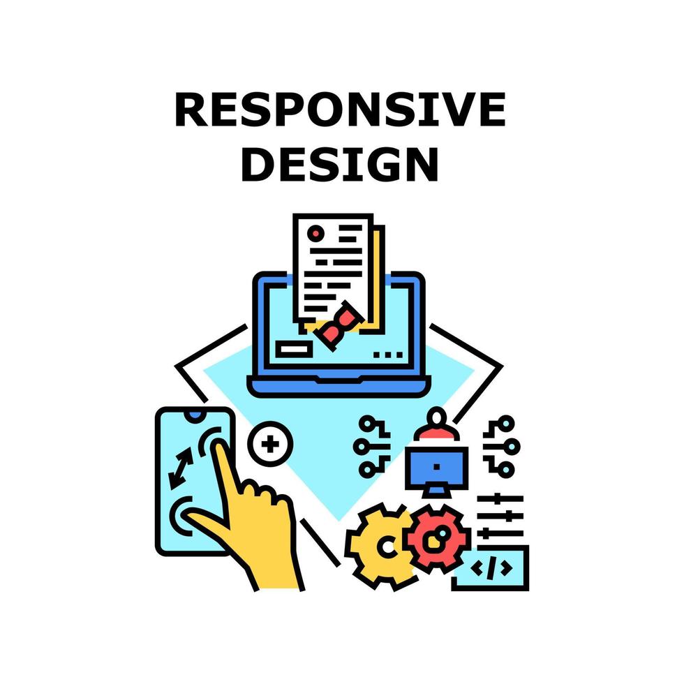 ilustração de conceito de vetor de design responsivo