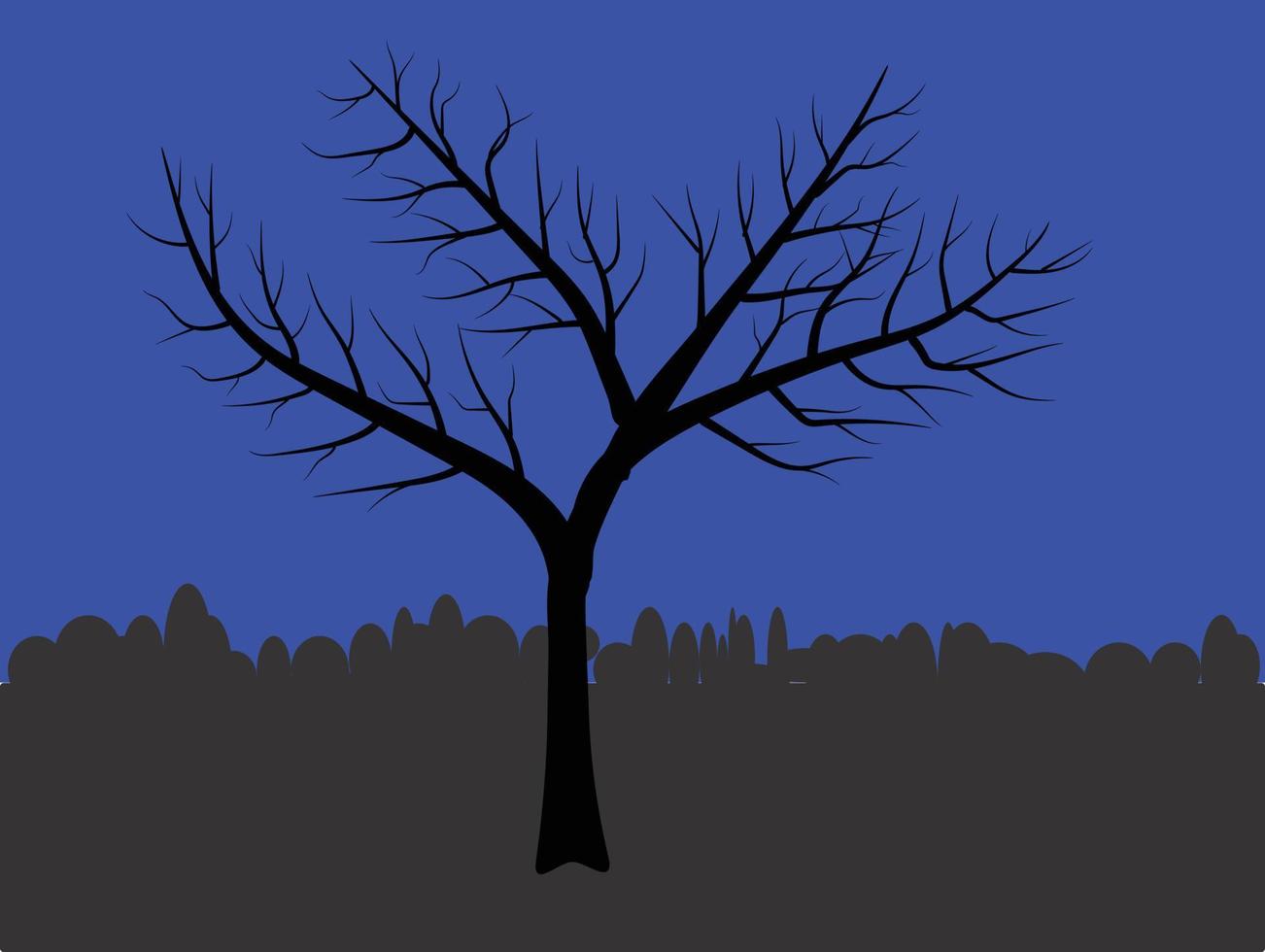 imagem de ícone de árvore seca vetor