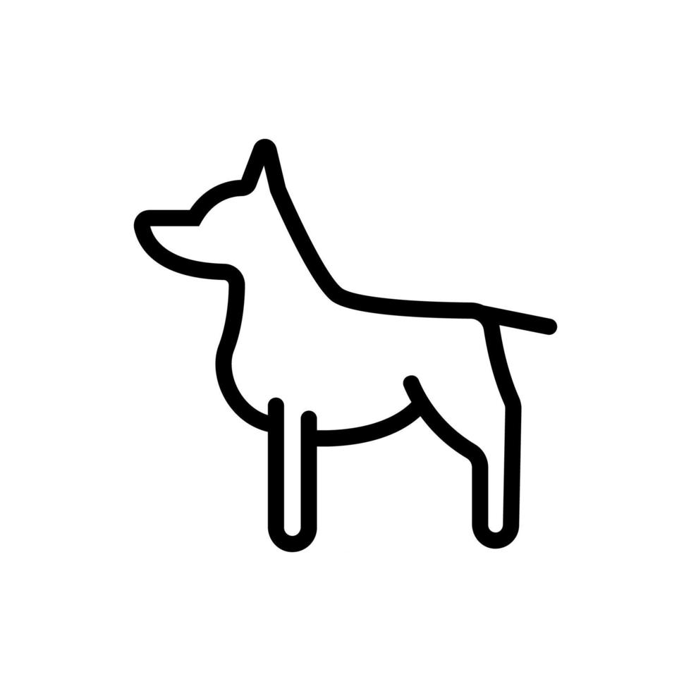 ilustração de contorno de vetor de ícone animal cão
