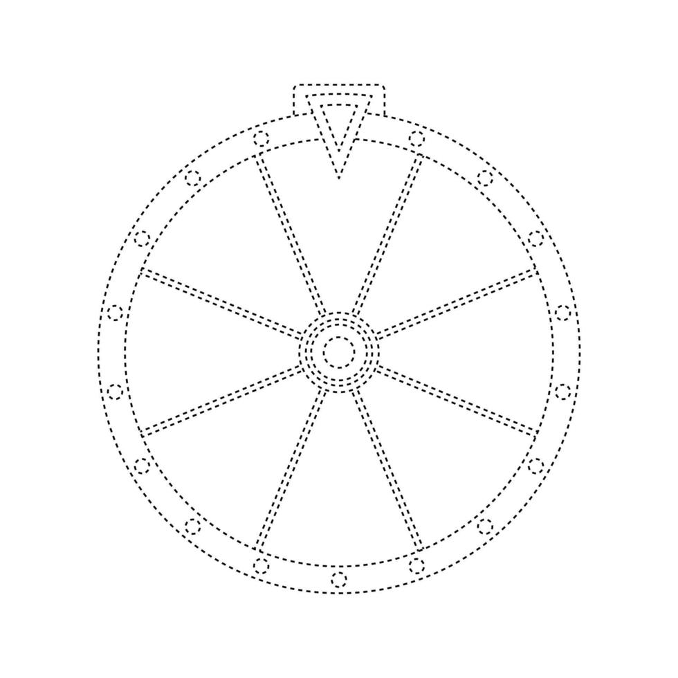 planilha de rastreamento da roda da fortuna para crianças vetor