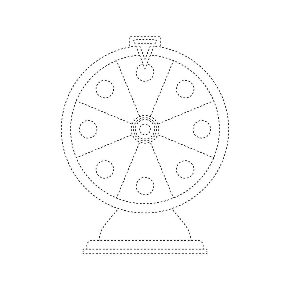 planilha de rastreamento da roda da fortuna para crianças vetor