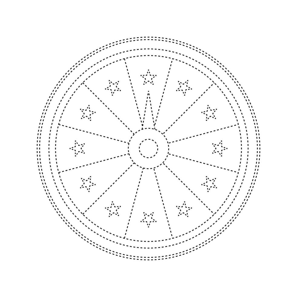 planilha de rastreamento da roda da fortuna para crianças vetor