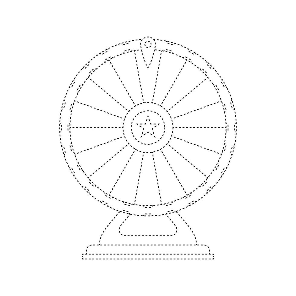 planilha de rastreamento da roda da fortuna para crianças vetor