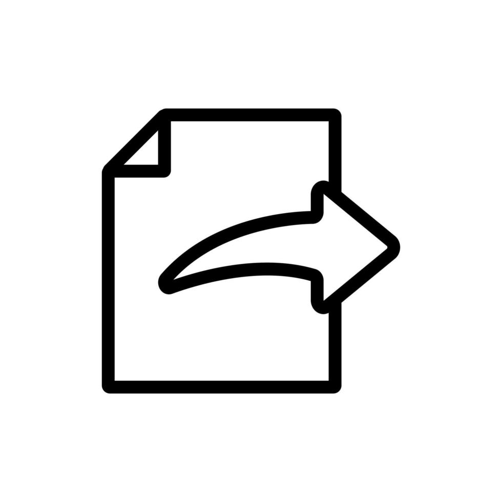 vetor de ícone de transferência de arquivo. ilustração de símbolo de contorno isolado