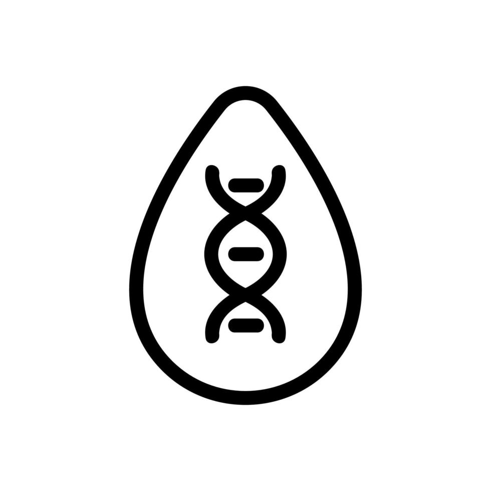 vetor de ícone de estudo de DNA. ilustração de símbolo de contorno isolado