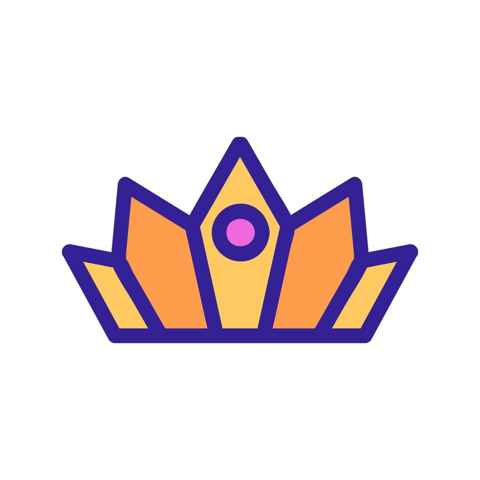 coroa do vetor de ícone da rainha. ilustração de símbolo de contorno isolado