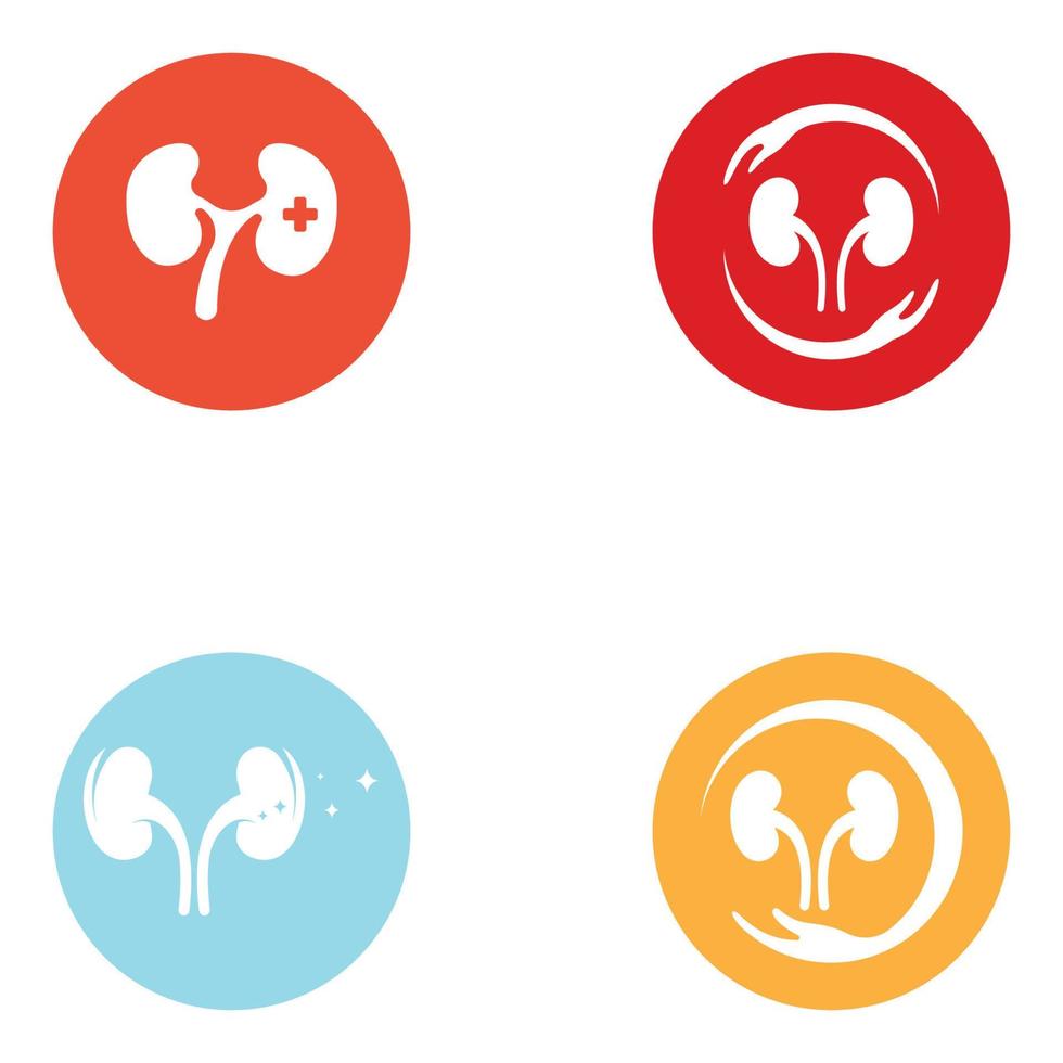 ilustração vetorial de logotipo de saúde renal vetor