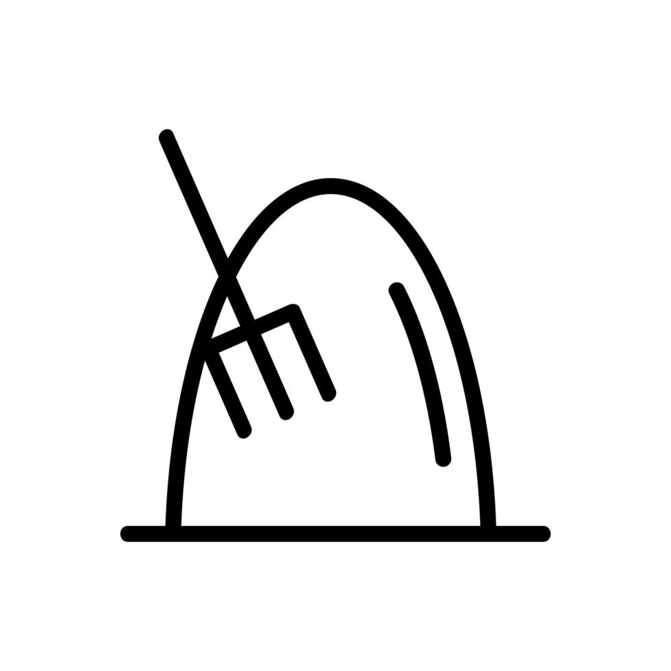vetor de ícone de feno. ilustração de símbolo de contorno isolado