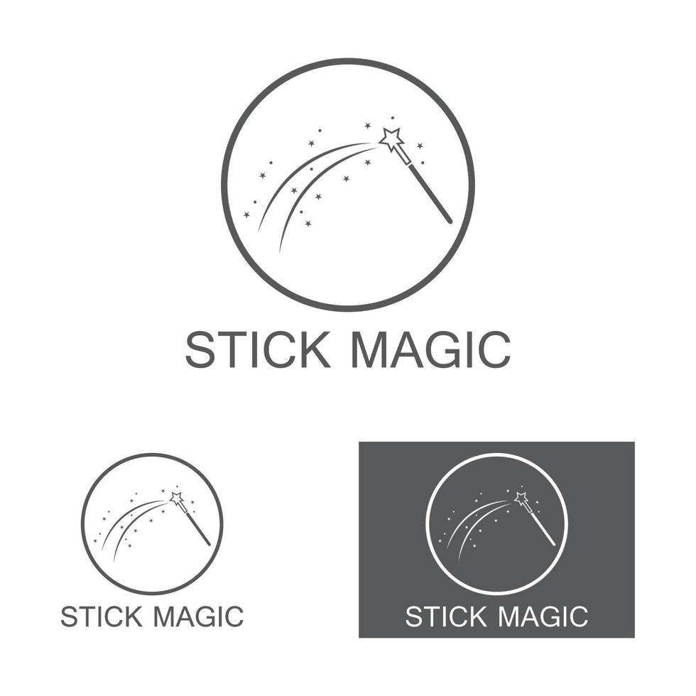 vetor de logotipo de ícone de varinha mágica