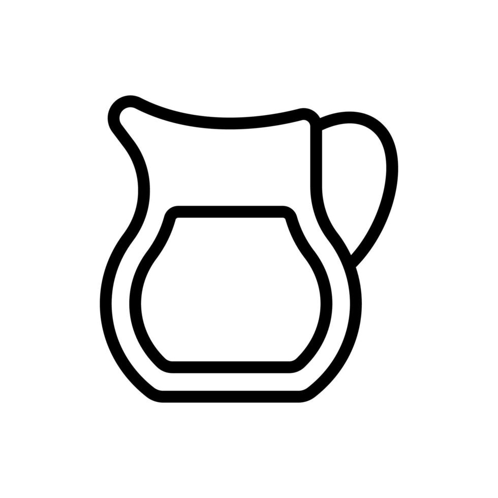 vetor de ícone de leite. ilustração de símbolo de contorno isolado