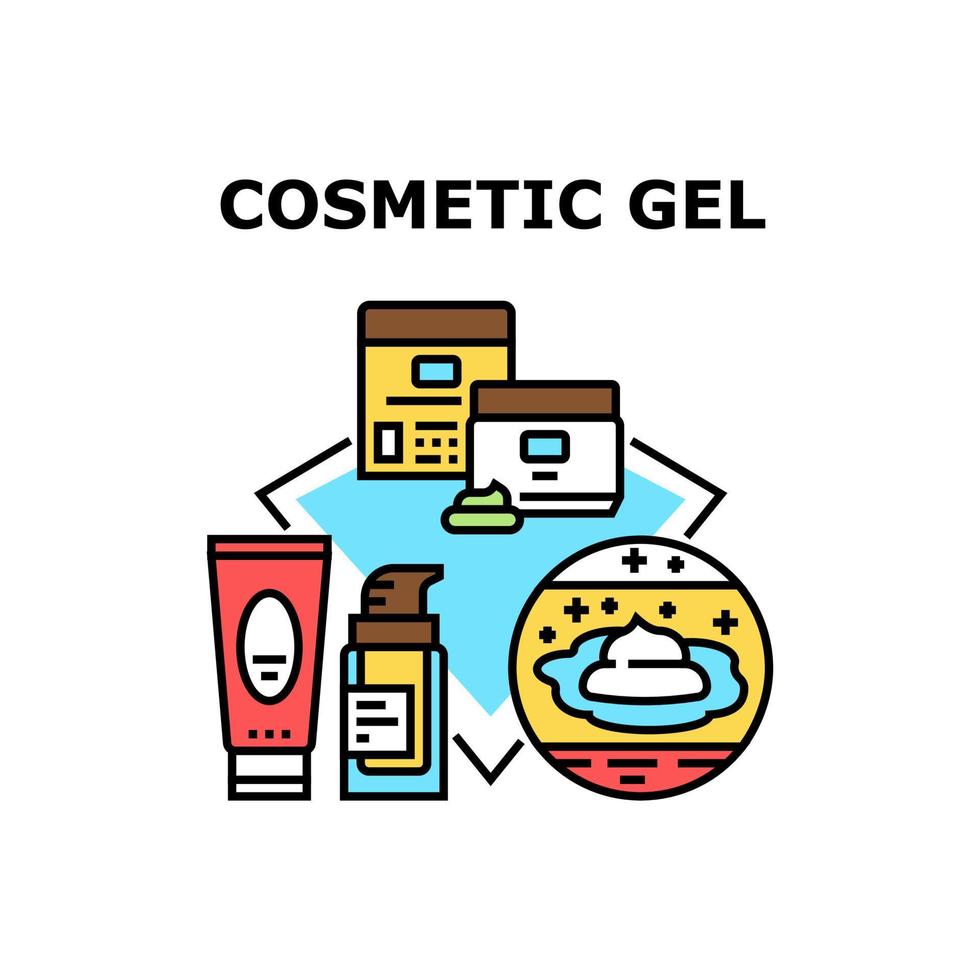 ilustração de cor de conceito de vetor de gel cosmético