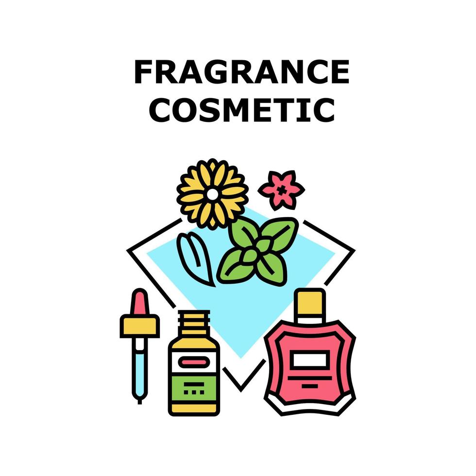 ilustração de cor de conceito cosmético de fragrância vetor