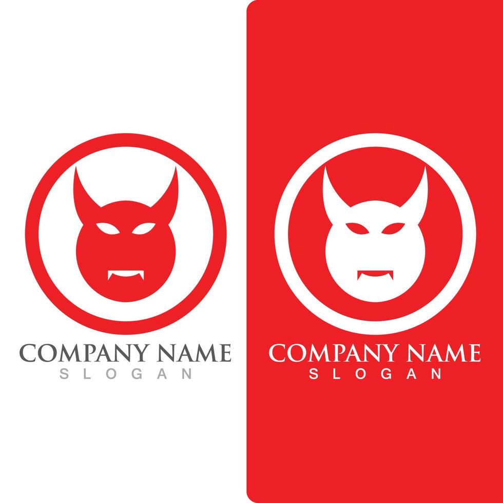 ícone de vetor de logotipo de chifre de diabo