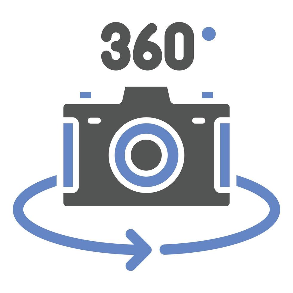 estilo de ícone de câmera 360 vetor