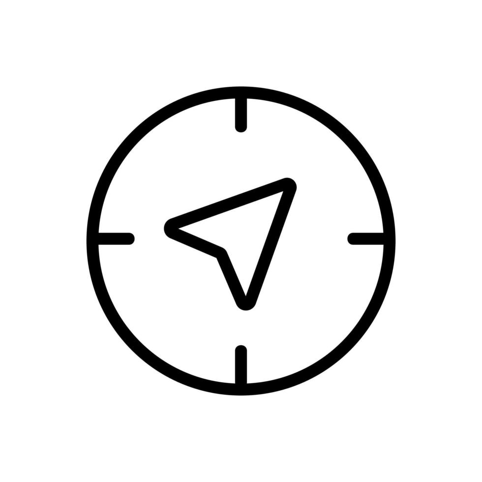 vetor de ícone de bússola. ilustração de símbolo de contorno isolado