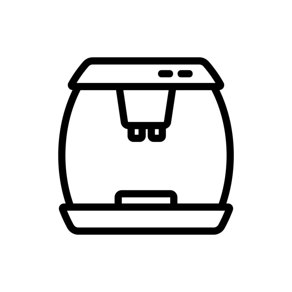 ilustração de contorno de vetor de ícone de máquina de café de filtro duplo