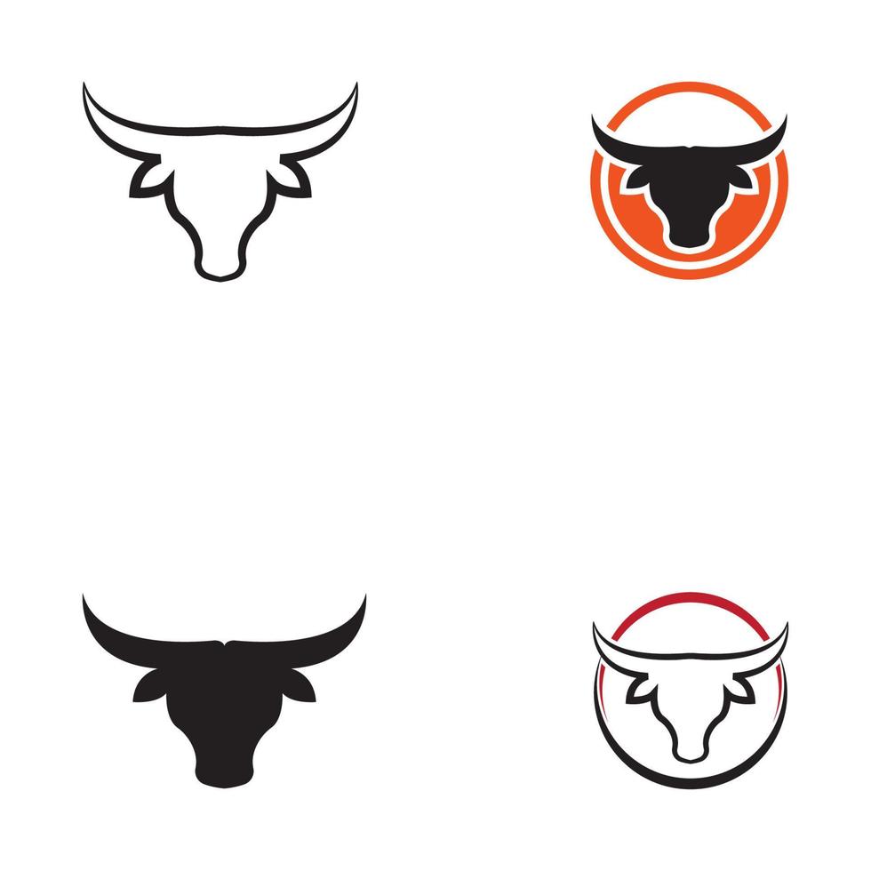 logotipo de chifre de cabeça de touro. usando o conceito de design vetorial. vetor