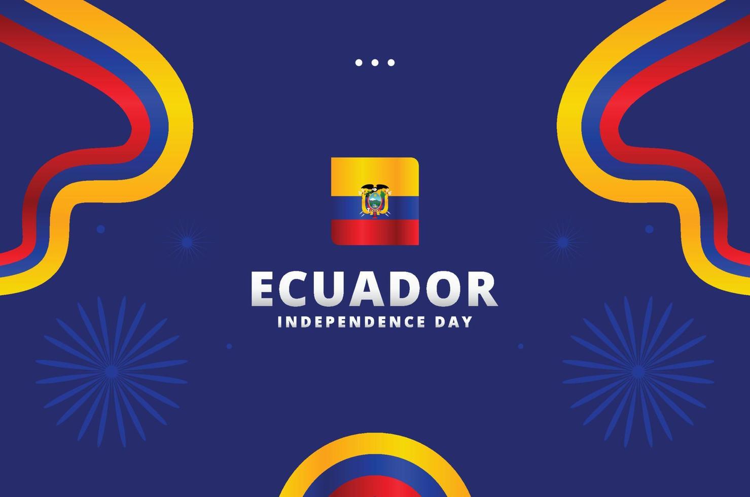 fundo de design do dia da independência do equador para o momento internacional vetor