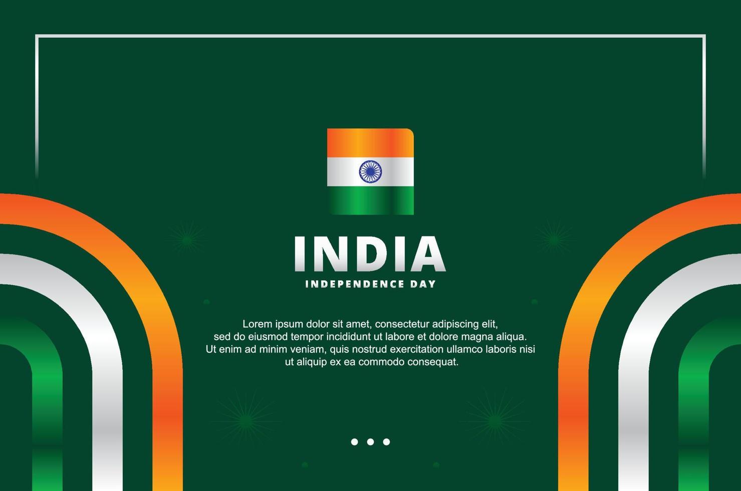 fundo de design do dia da independência da índia para o momento de saudação vetor