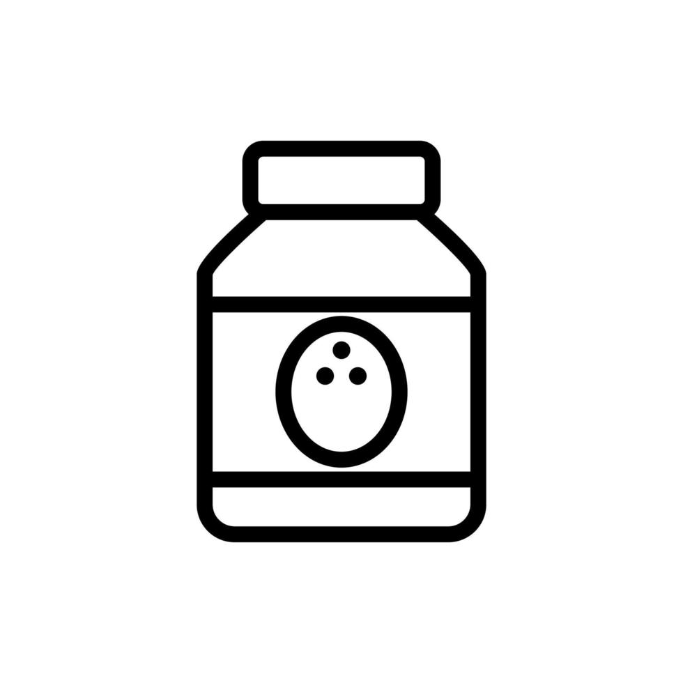 vetor de ícone de leite de coco. ilustração de símbolo de contorno isolado