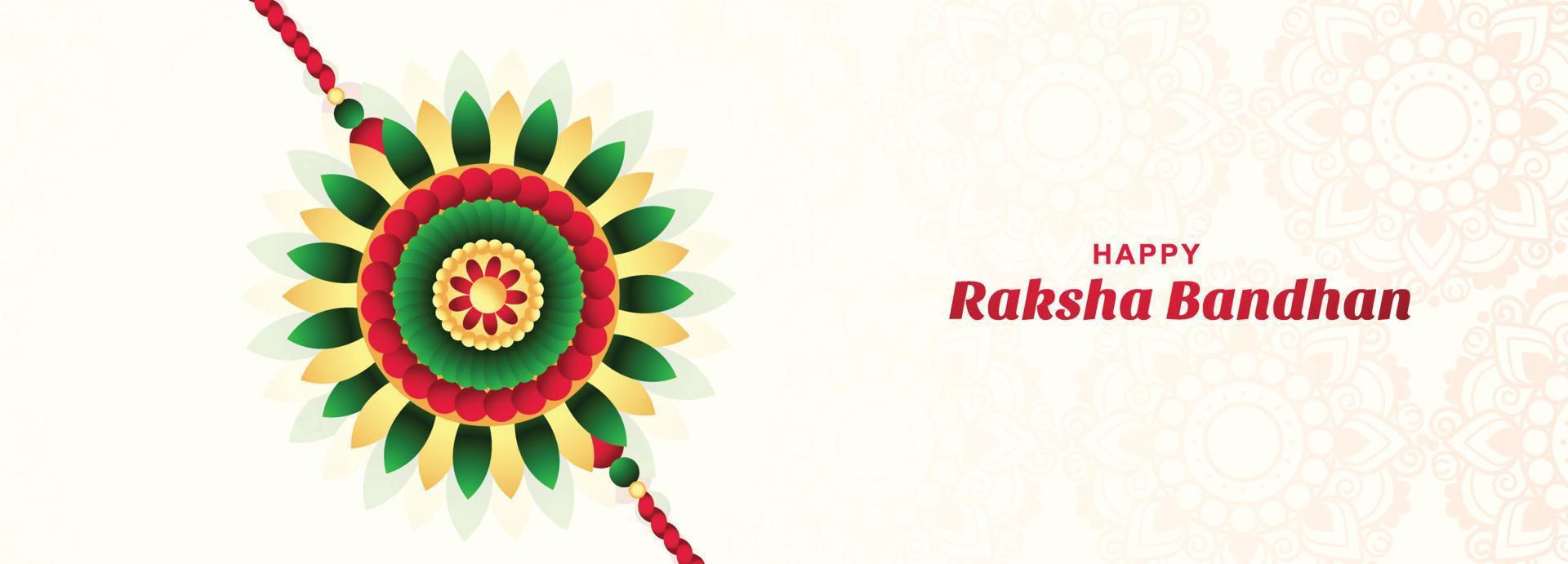 feliz raksha bandhan no design de banner de cartão decorativo rakhi festival vetor