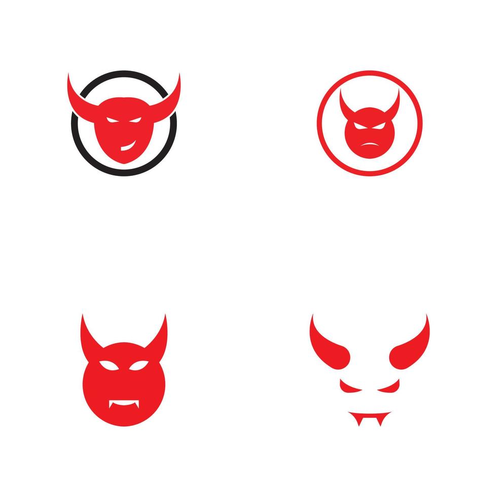 logotipo do diabo com asas e chifres usando o conceito de design vetorial. vetor