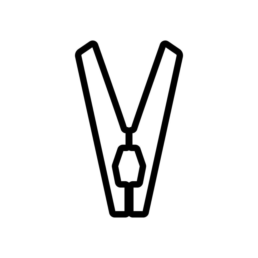 vetor de ícone de pino de roupas. ilustração de símbolo de contorno isolado
