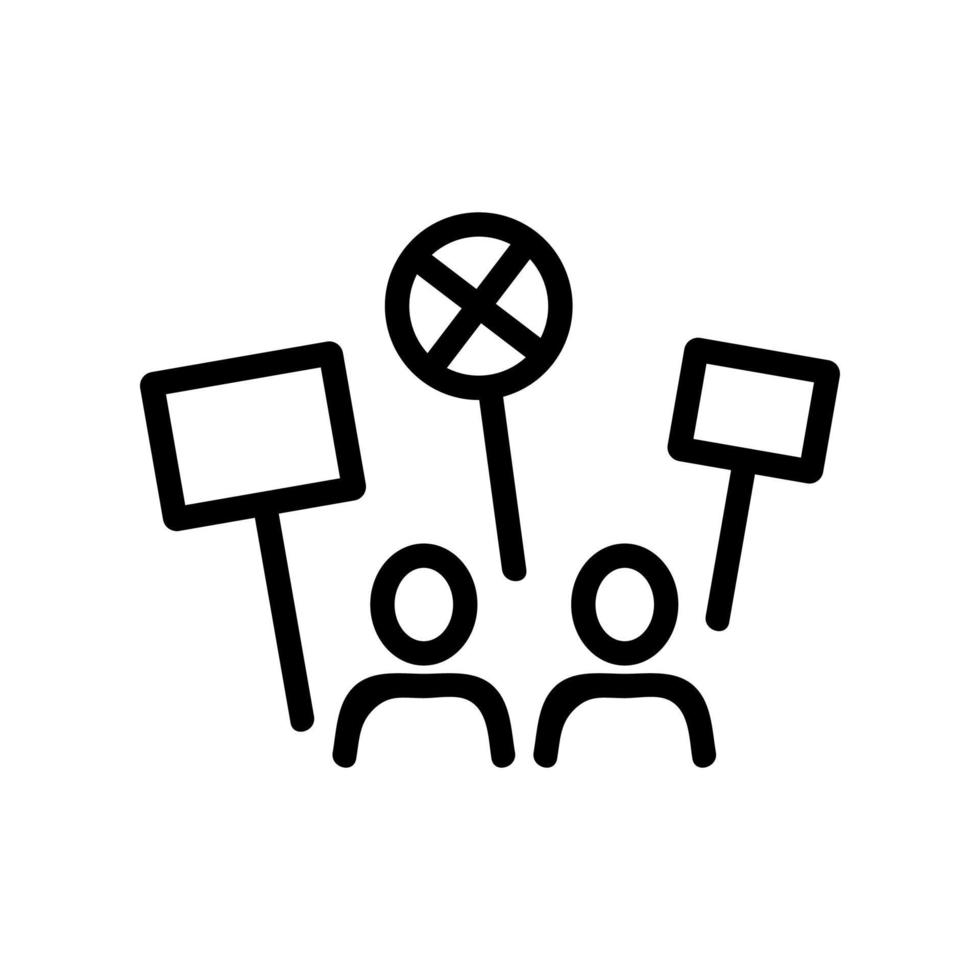 ilustração de contorno de vetor de ícone de pessoas de greve de som