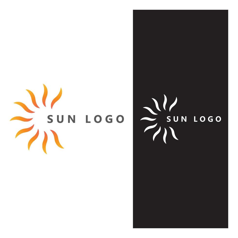 inspiração de design de logotipo do pôr do sol do oceano. isolado no fundo branco vetor