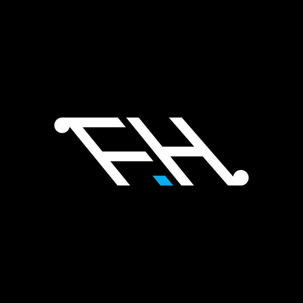 design criativo do logotipo da letra fh com gráfico vetorial vetor