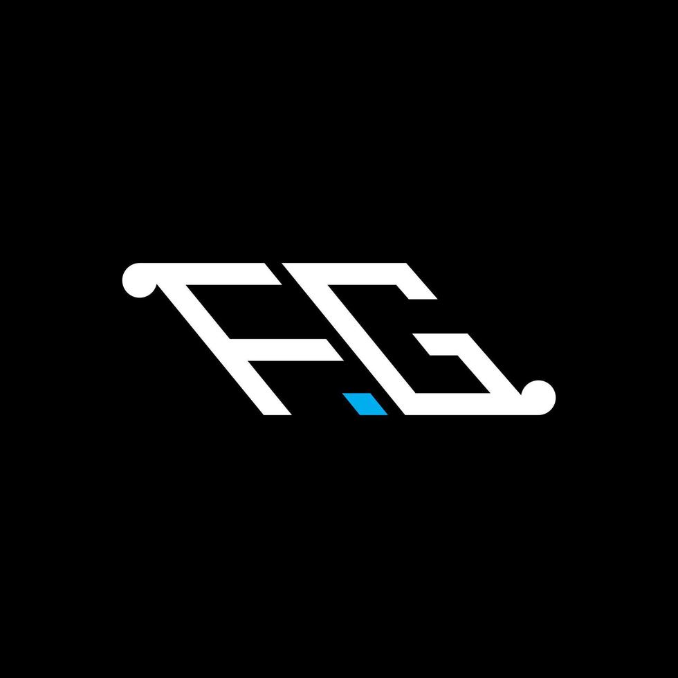 design criativo do logotipo da carta fg com gráfico vetorial vetor