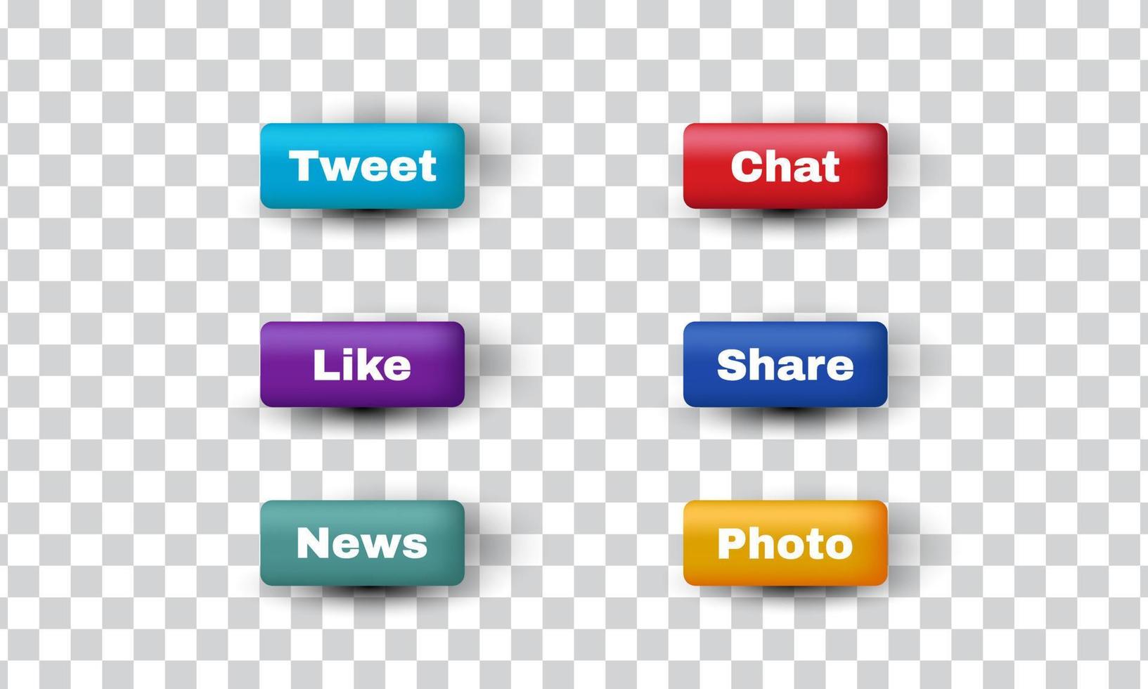 conceito exclusivo de rede de mídia social 3d design de ícone de cor de grupo isolado em vetor