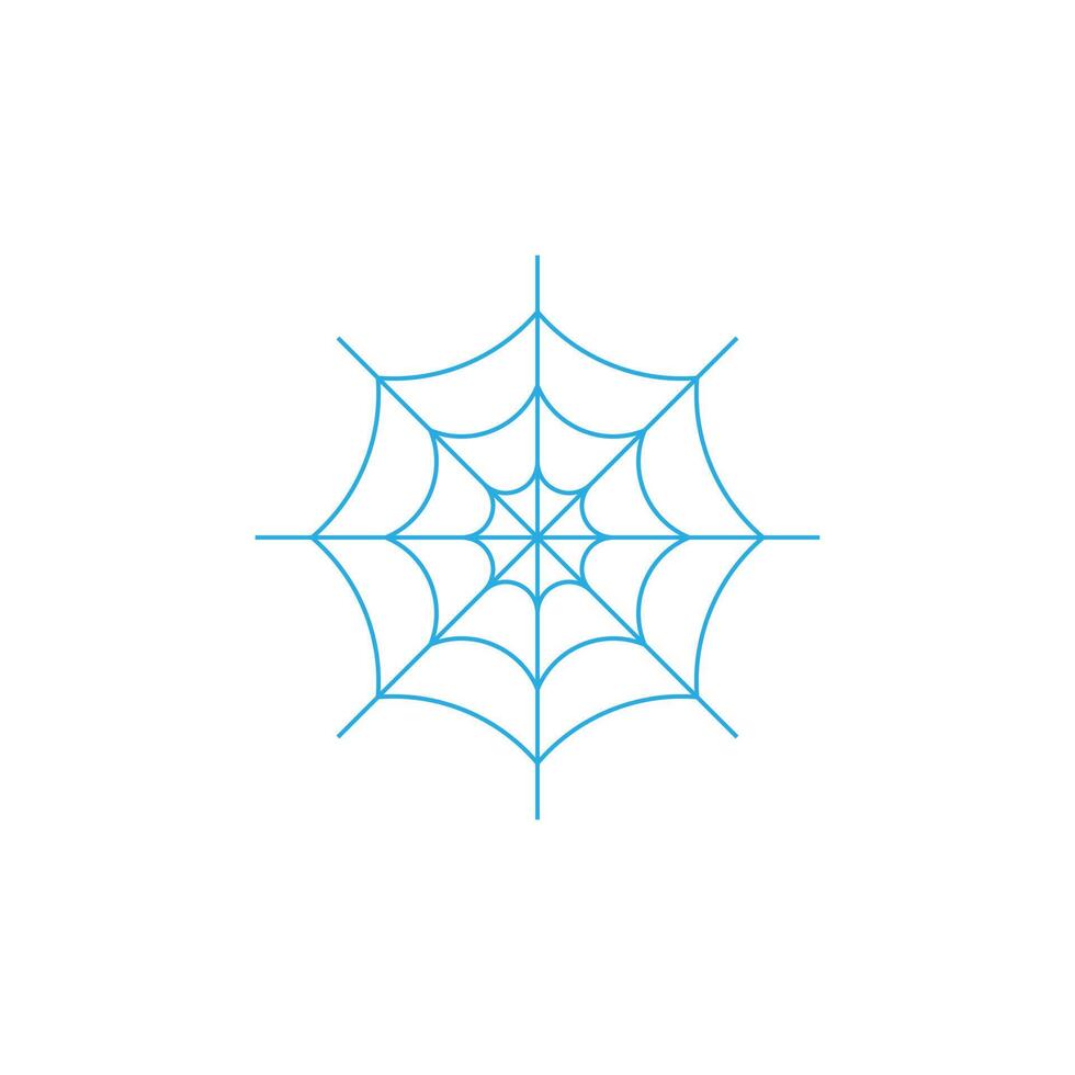 ícone de linha de aranha de vetor azul eps10 isolado no fundo branco. símbolo de contorno de rede de aranha em um estilo moderno simples e moderno para o design do seu site, logotipo, pictograma e aplicativo móvel