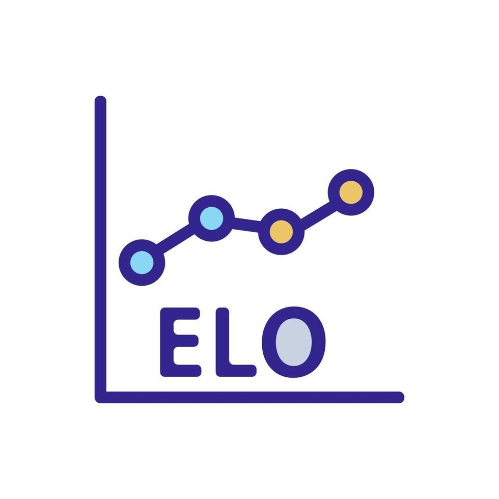 ilustração de contorno de vetor de ícone de gráfico de crescimento