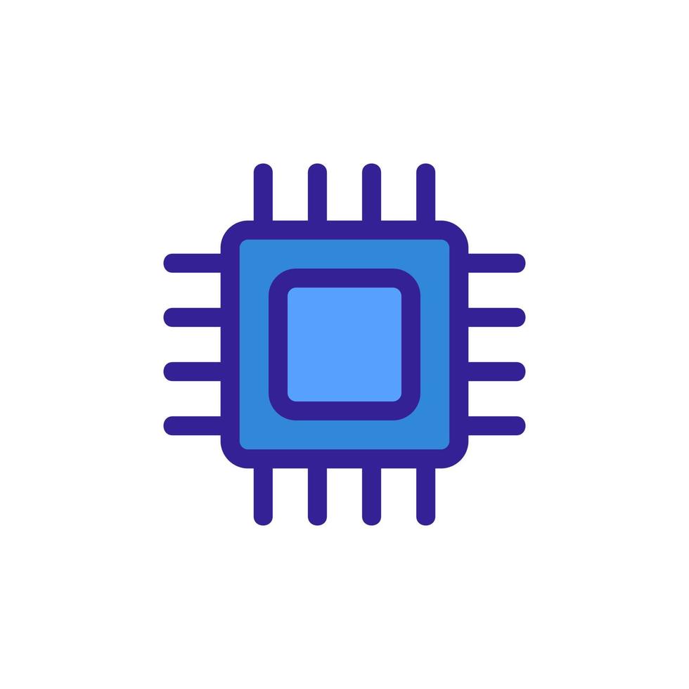 vetor de ícone de chip. ilustração de símbolo de contorno isolado