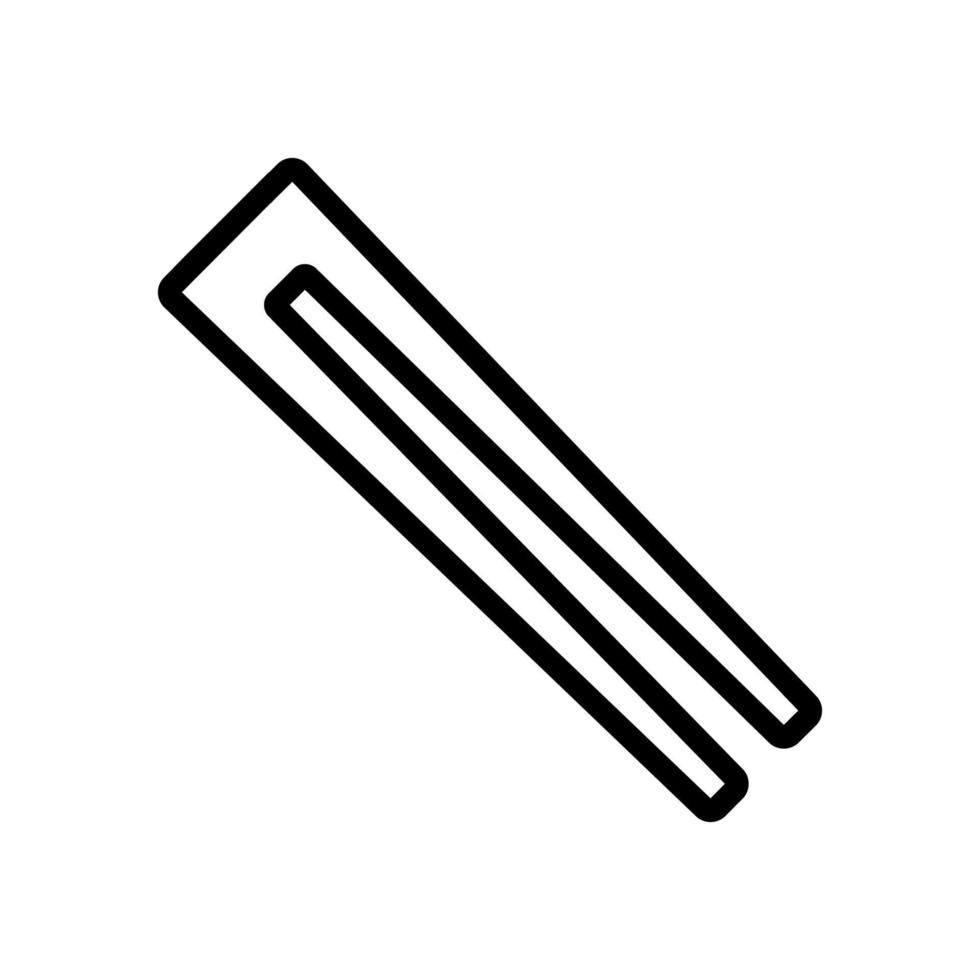 ilustração de contorno de vetor de ícone de pauzinho de madeira