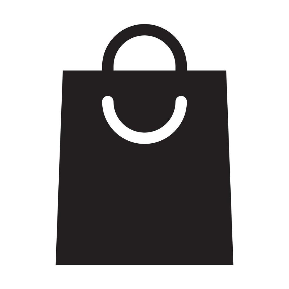 ícone de vetor de sacola de compras isolado em fundo branco para design gráfico, logotipo, site, mídia social, aplicativo móvel, ilustração