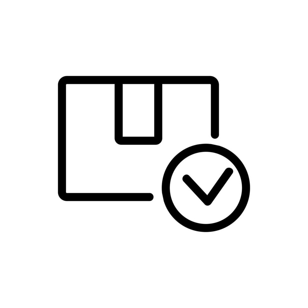 vetor de ícone de pacote de correio. ilustração de símbolo de contorno isolado