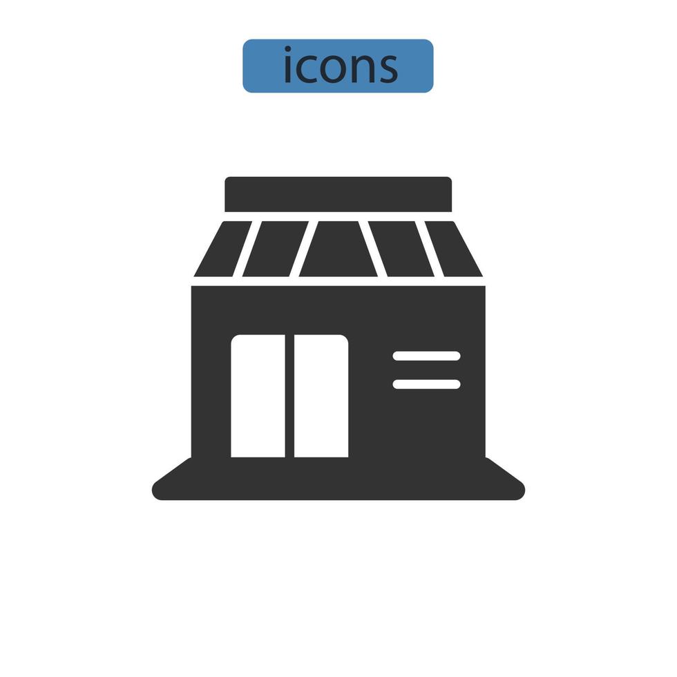 loja ícones símbolo elementos vetoriais para infográfico web vetor