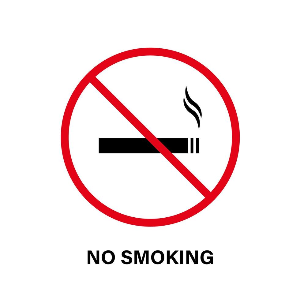 ícone de círculo de silhueta de cigarro de fumo proibido. fumar tabaco nicotina símbolo de proibição de cigarro. ilustração vetorial isolado. vetor