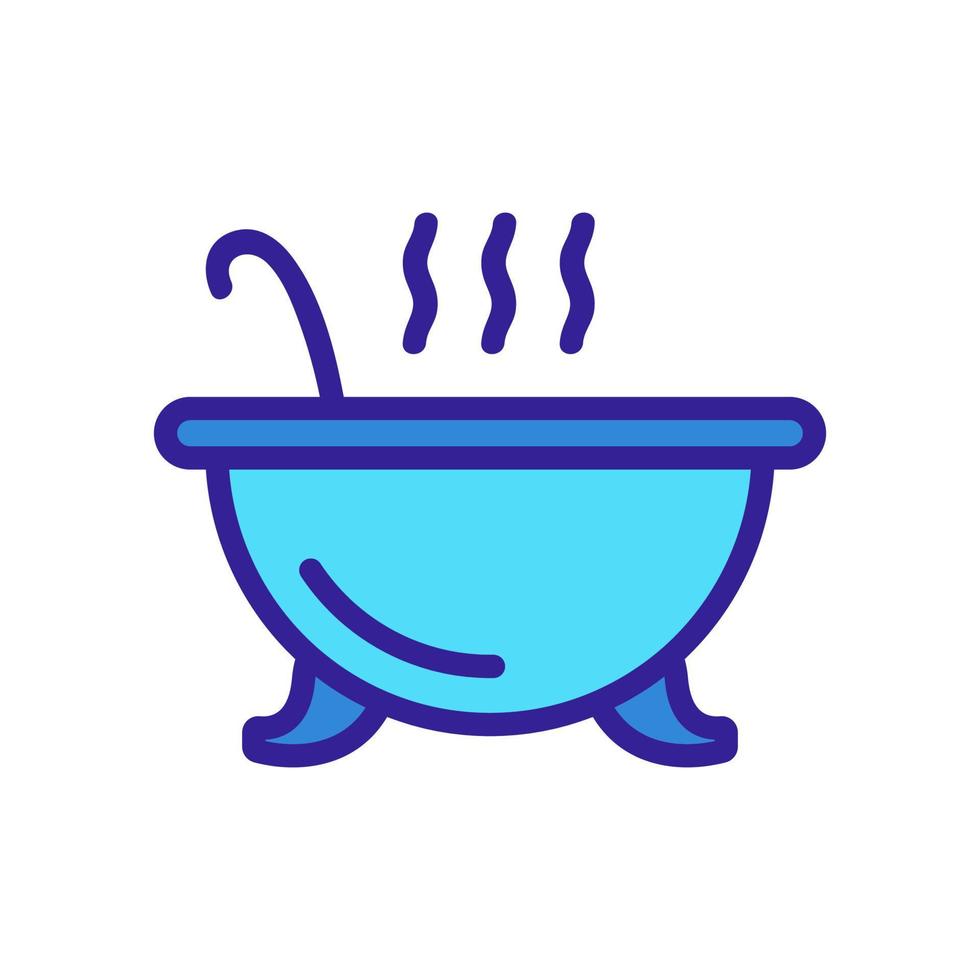 vetor de ícone de comida de caldeirão. ilustração de símbolo de contorno isolado