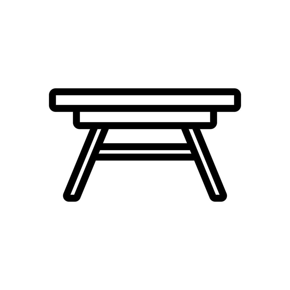 ilustração de contorno de vetor de ícone de marceneiro de mesa de aplainamento de madeira