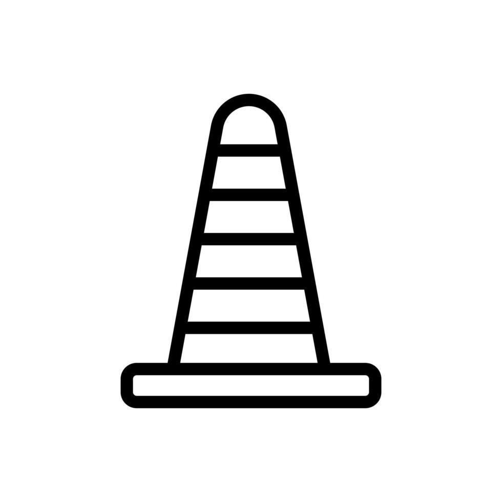 ilustração de contorno de vetor de ícone de acessório de carro de cone