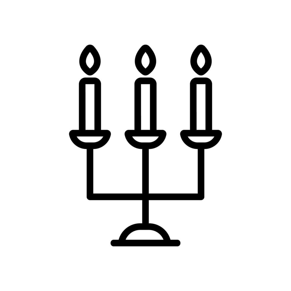 vetor de ícone de vela. ilustração de símbolo de contorno isolado