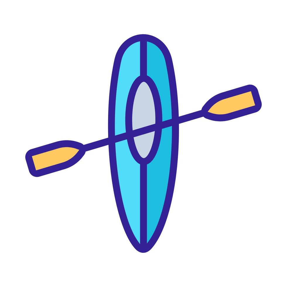 vetor de ícone de canoa. ilustração de símbolo de contorno isolado