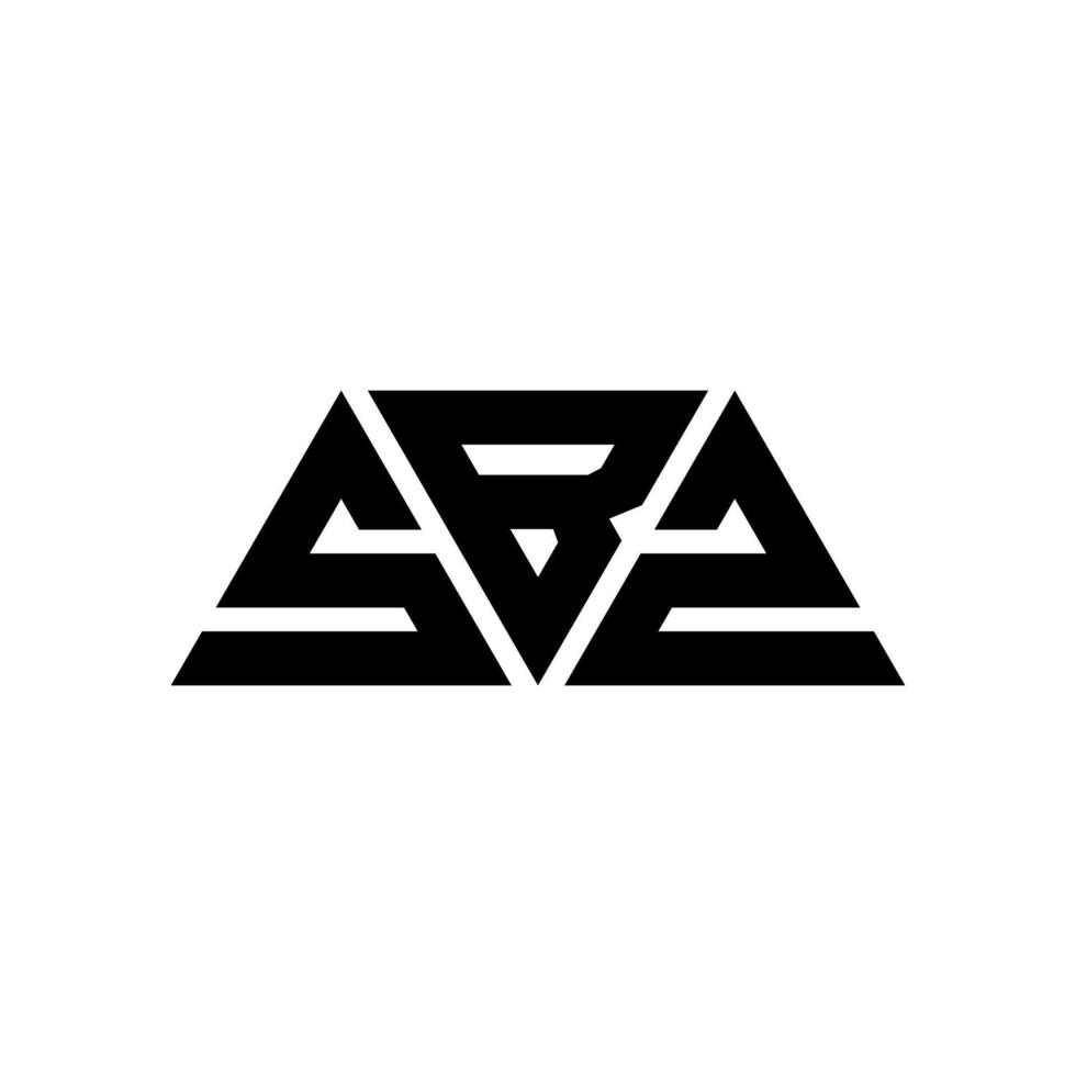 design de logotipo de letra triângulo sbz com forma de triângulo. monograma de design de logotipo de triângulo sbz. modelo de logotipo de vetor de triângulo sbz com cor vermelha. logotipo triangular sbz logotipo simples, elegante e luxuoso. sbz