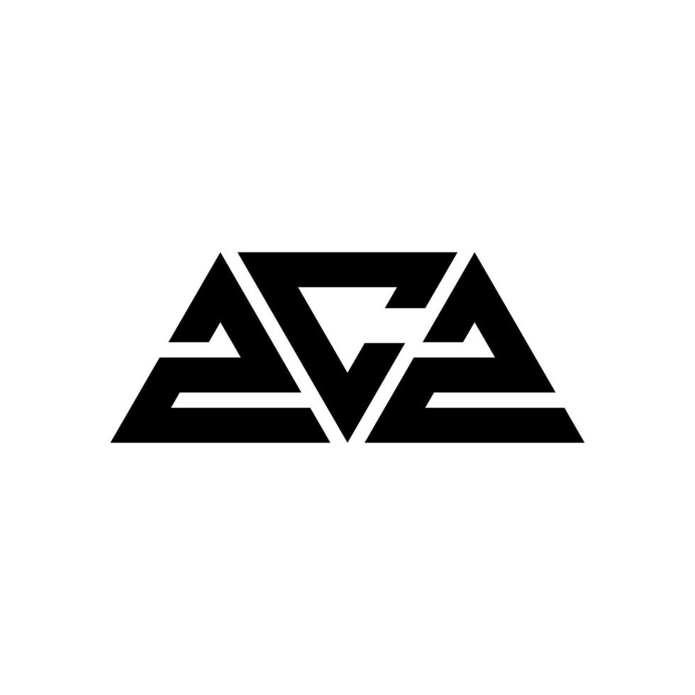 design de logotipo de letra de triângulo zcz com forma de triângulo. monograma de design de logotipo de triângulo zcz. modelo de logotipo de vetor de triângulo zcz com cor vermelha. logotipo triangular zcz logotipo simples, elegante e luxuoso. zcz