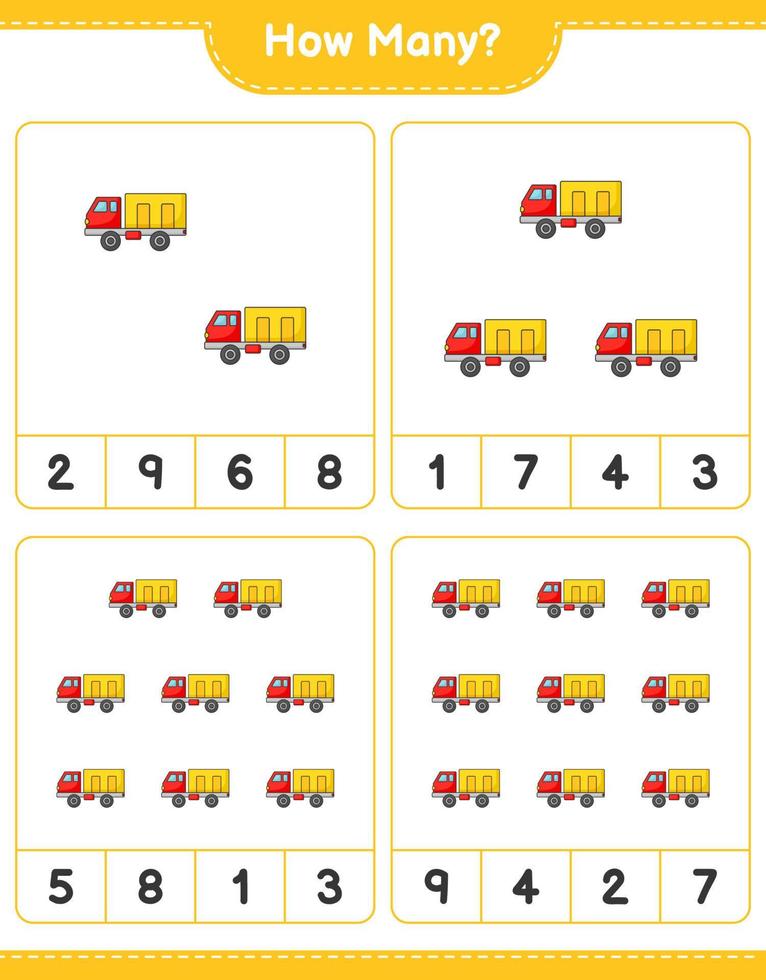 Contar Caixa do Caminhão - Jogos Educativos Infantis