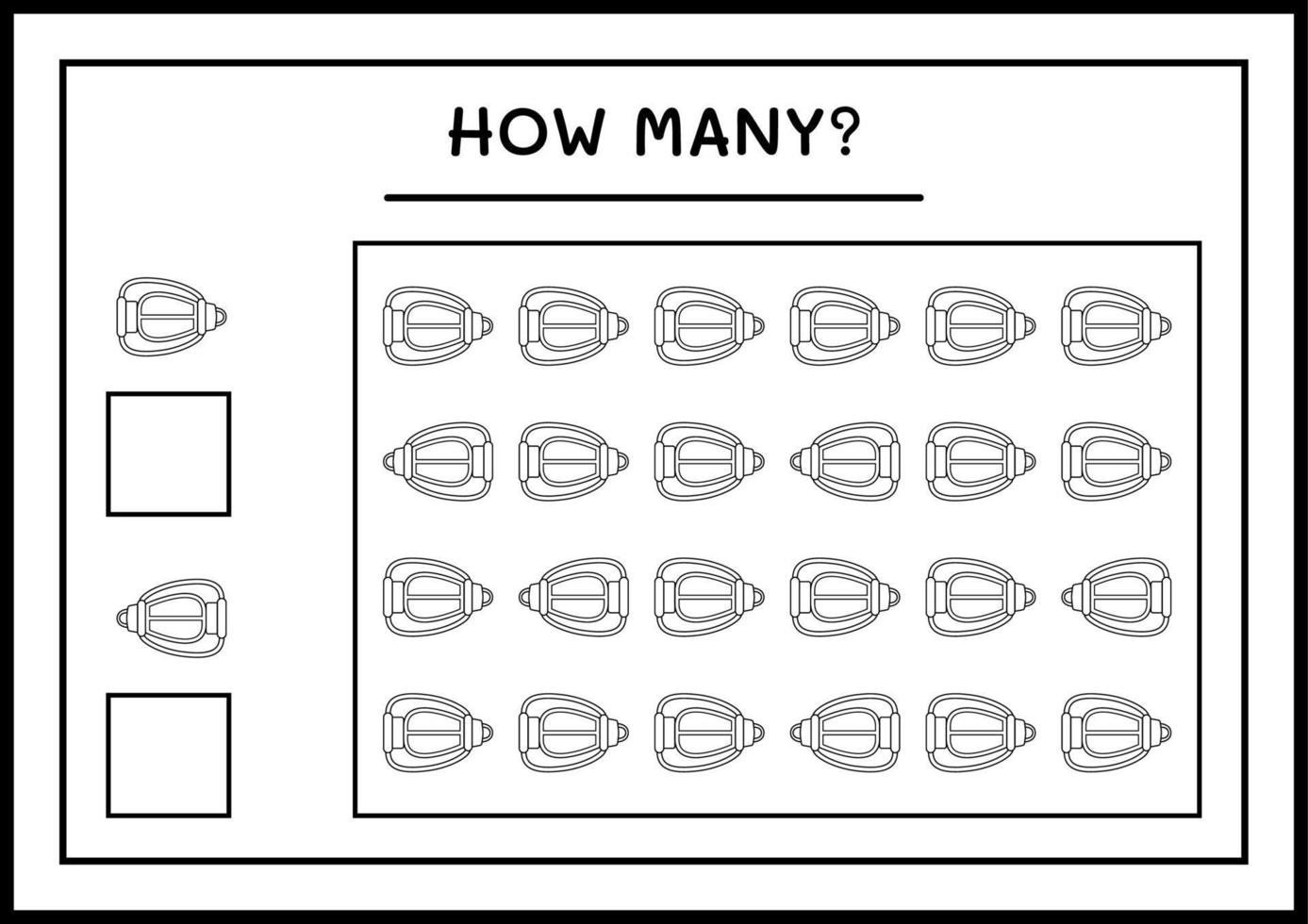 quantas lanterna de natal, jogo para crianças. ilustração vetorial, planilha para impressão vetor